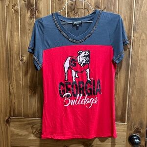 Georgia Bulldogs Shirt - Red and Gray